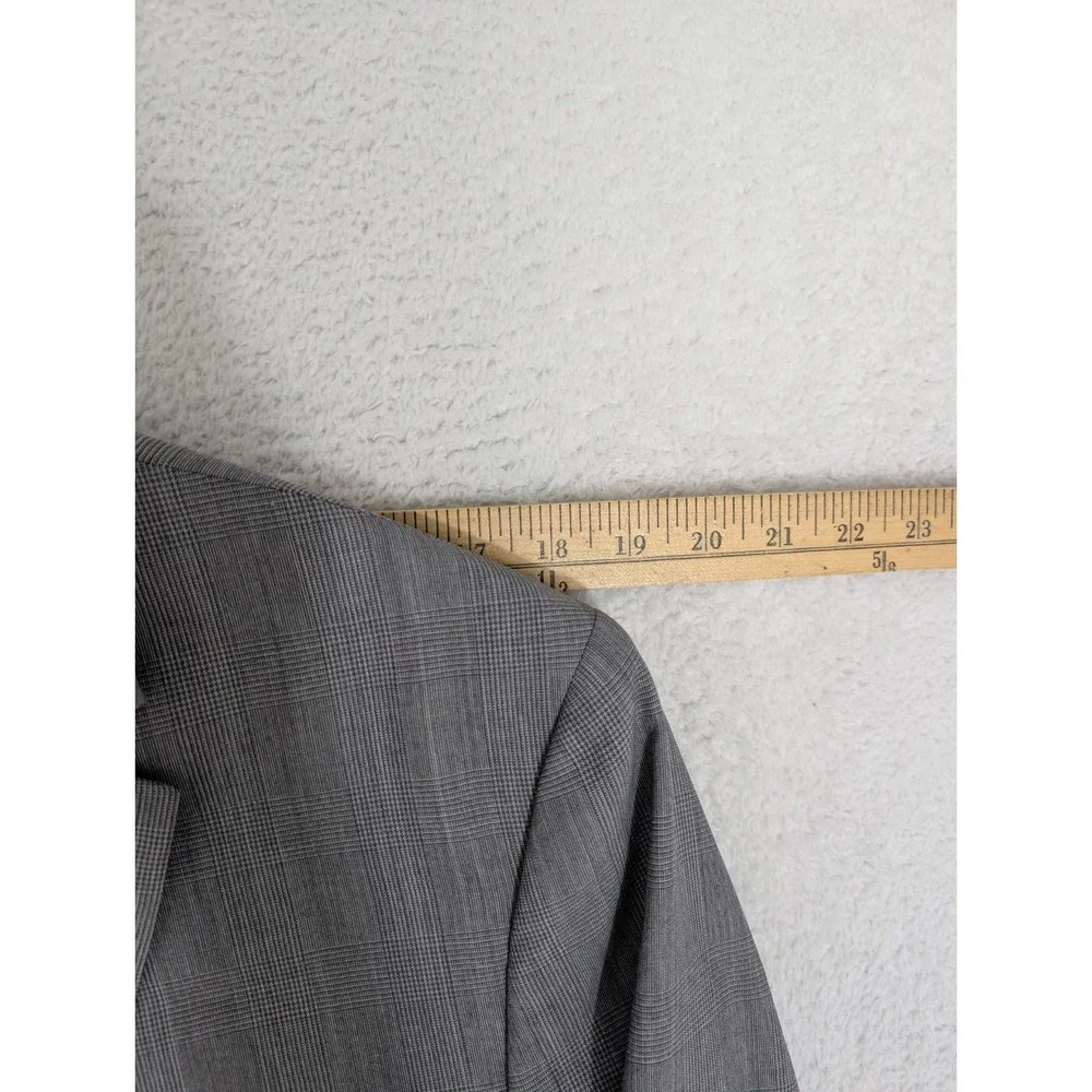 Banana Republic Blazer Mens 44L Coat tailored fit Jacket Glen Check Plaid Wool‎
